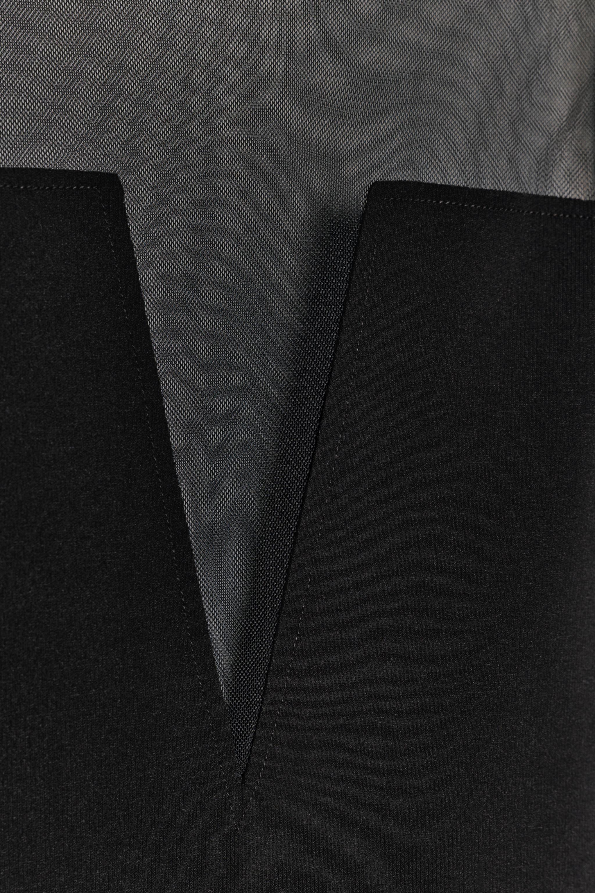 CREPE TULLE COMBINATION BODYSUIT